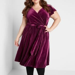 ModCloth burgundy dress with pockets!